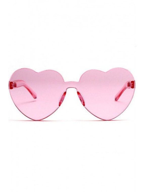 Occhiali da sole senza bordo a forma di cuore Occhiali | Etsy Italia