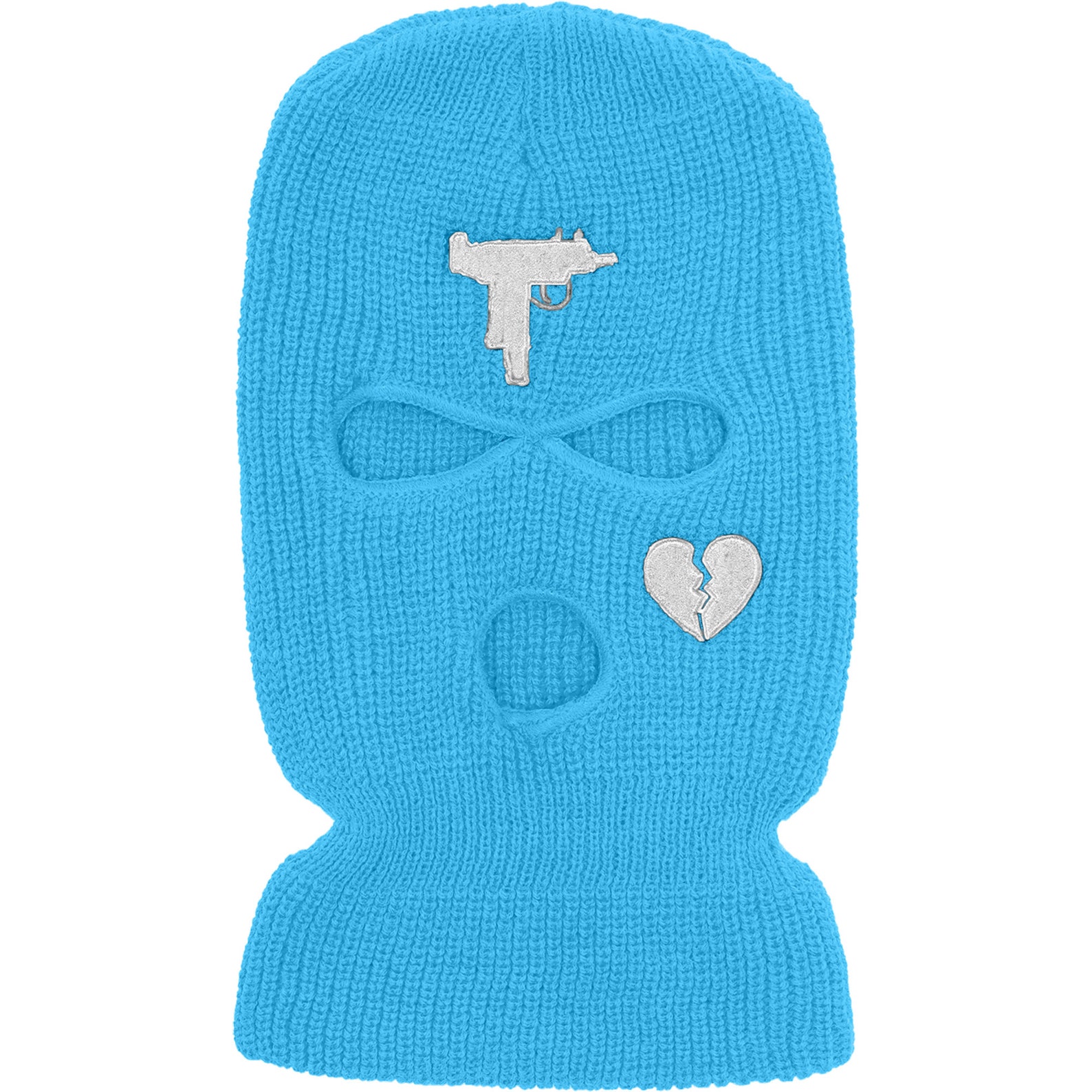 Baby Blue Ski Mask Designer Beanie 3 Hole Embroider Balaclava Etsy