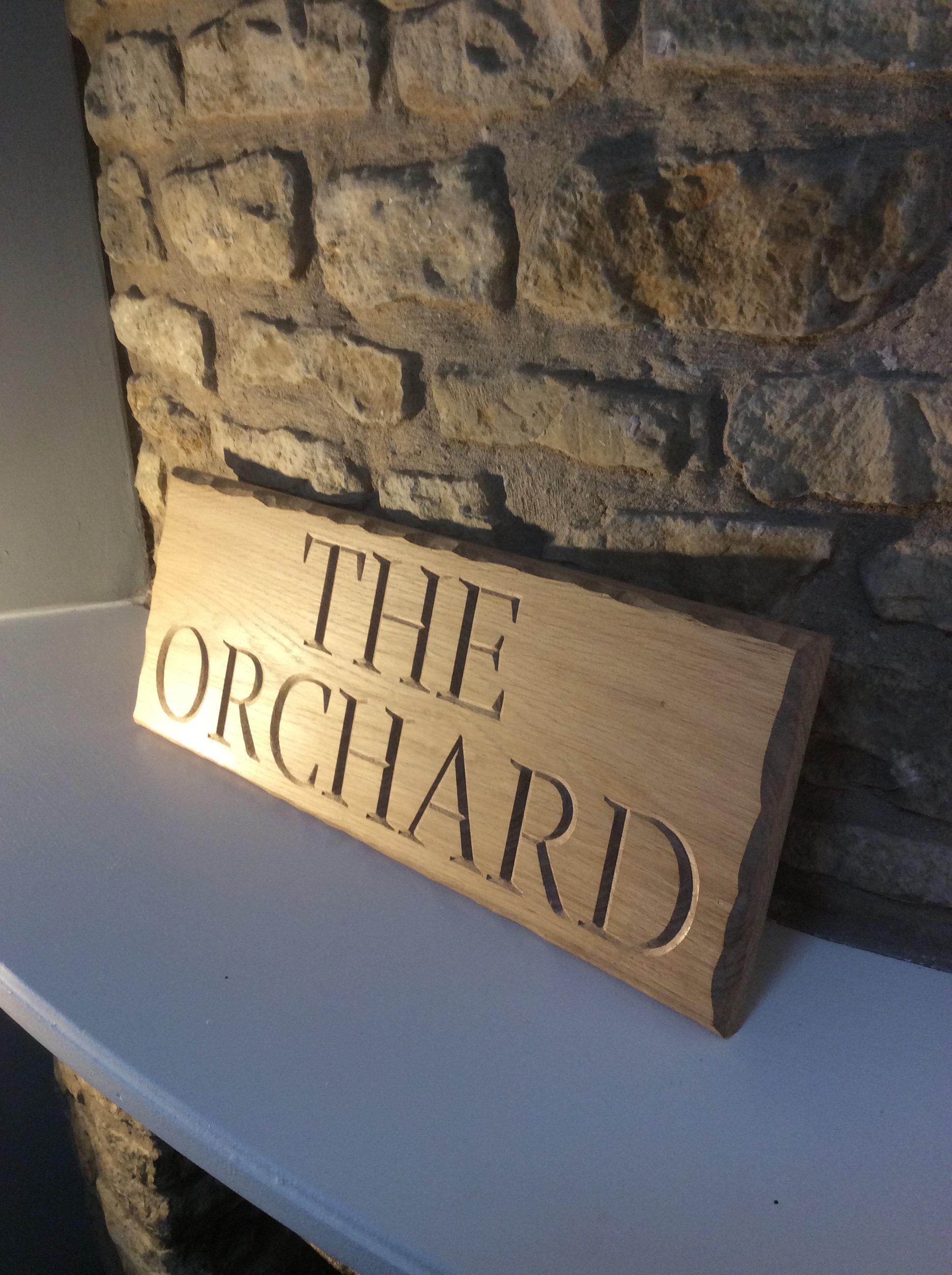 Hand carved wooden house sign Etsy