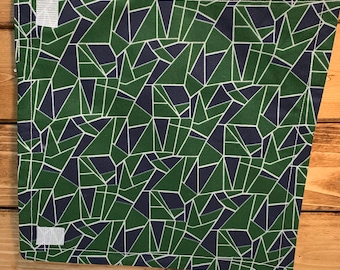 Blue/Green Geometric Print Reusable Sandwich Wrap
