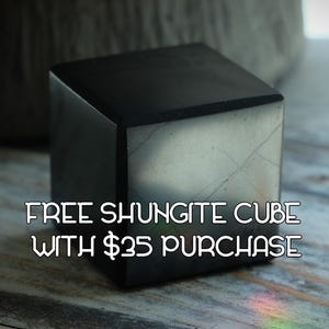 Free Gift (almost) with 35.00 Purchase 3cm Shungite Cube Polished or Unpolished Randomly picked while supplies last *LIMIT ONE