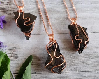 Collar grande ELITE NOBLE de plata, shungita, envuelto en alambre de cobre, 13-18 g, 2 pulgadas de largo, rectangular, protección EMF de carbono 98%, Ultimate Bodyguard