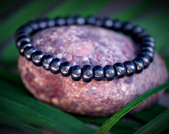 0,39x0,59 in Shungite Stretch Bracelet 10 mm with Raw Elite Shungite 10x15 mm Beads Shungite Bracelet Shungite EMF Shungite Jewelry
