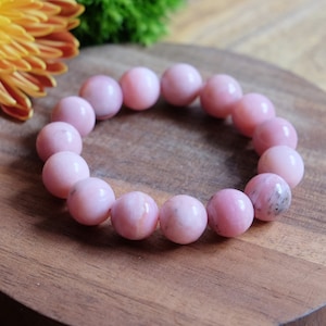 6-14mm AAA Pink Opal Stretch Bracelets