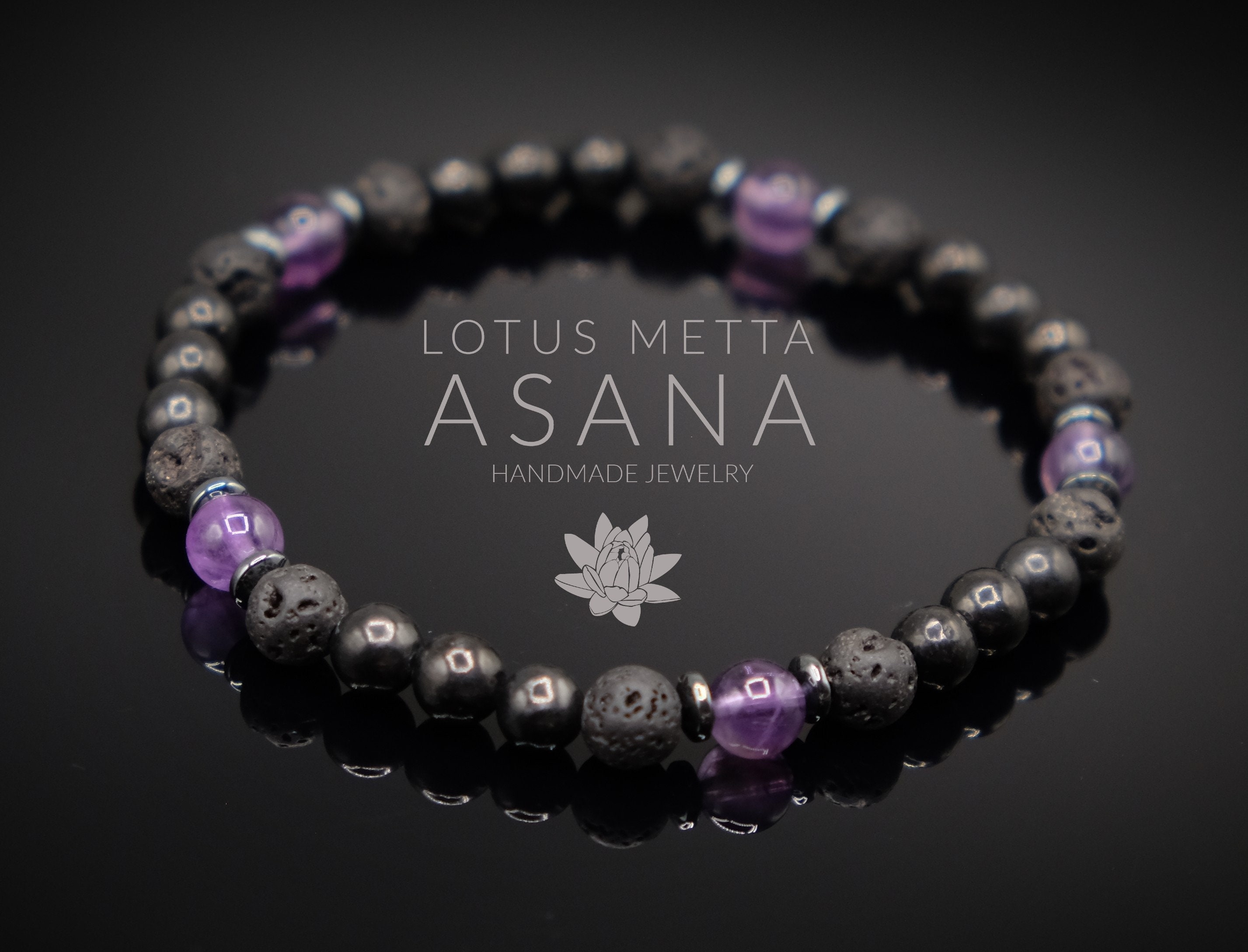 Shungite Amethyst Lava, Hematite Healing EMF 5G Protection