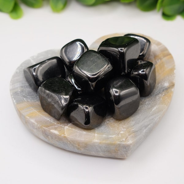 High-Sheen Petrovsky High-Quality Shungite Tumbles Small, Medium, Large 3g-20g 75-80% Carbon EMF Protection Water Purification or Bath