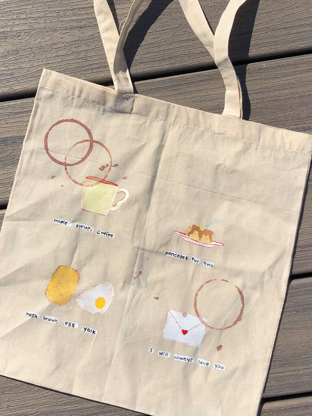 The Keep Driving Tote Maple Syrup Coffee Pancakes for Two Etsy