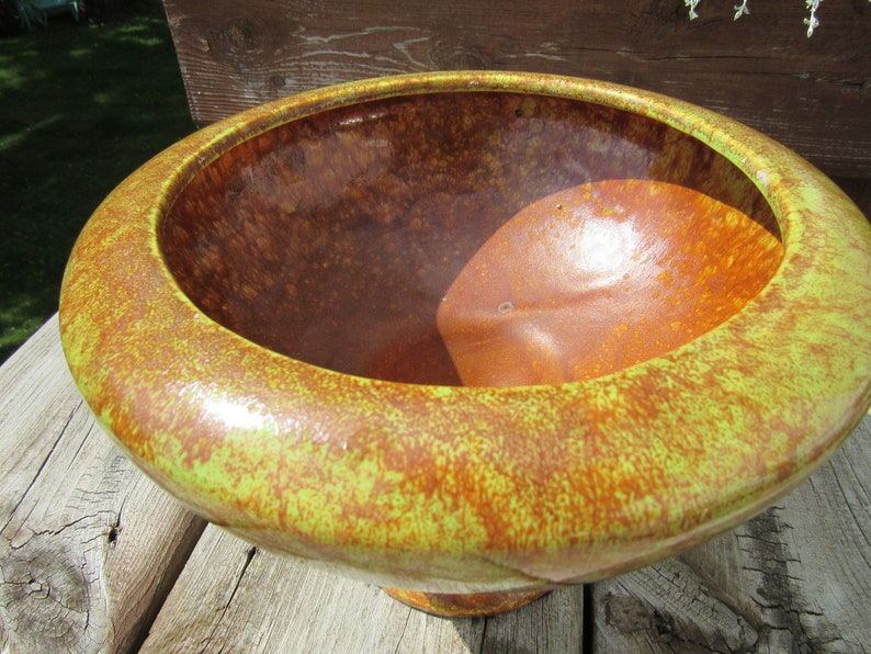 Set of 1970/'s Green and Brown Marbled Planters