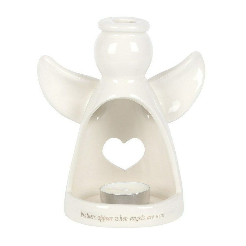 Angel tea light holder/Angels appear when loved ones are near/candle gift set/angel gift/heavenly gifts/remembrance/Baby loss gifts/Babyloss DESIGN 2