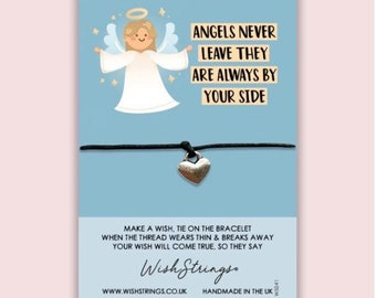 Beschermengel armband/Angel Card/kleine engel sentiment armband/kaart & gedicht/Angel geschenken/vriendschap geschenken/beschermengel/wishstrings