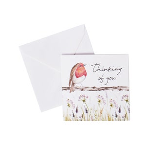 Robin Thinking of You Card / In Memory / Remembrance Card / Robin Card / Sympathy Card / Robins verschijnen wanneer geliefden dichtbij zijn / afbeelding 2