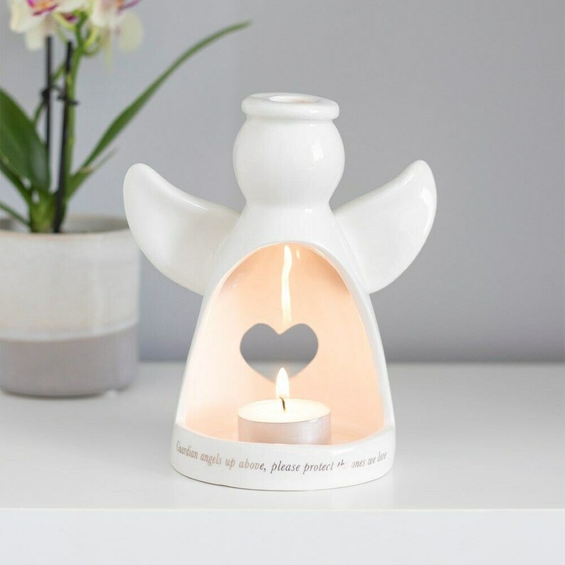 Angel tea light holder/Angels appear when loved ones are near/candle gift set/angel gift/heavenly gifts/remembrance/Baby loss gifts/Babyloss image 2