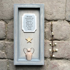 East of India Angel / Babyloss Gifts /Because Someone we know in heaven /Angel Gifts /Heavenly Gifts /Guardian Angel keepsake