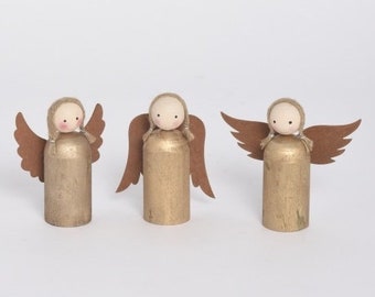 Gold Angel Wooden Ornaments / Angel gifts / Angel Wings / Christmas Angel / Gifts / Babyloss / Remembrance / Heavenly Gifts / Heaven