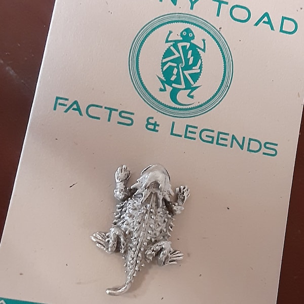 Horned Toad Horned Frog Horned Lizard Horny Toad 1 inch Pin or Necklace w/ your choice of Finish