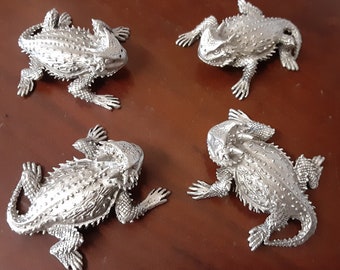 Horned Toad Horned Lizard Horny Toad 1 5/8 inch Pewter Figurine