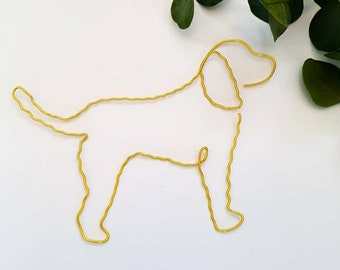 Cockerpoo wire dog silhouette, wall art sign for your home decor or as a personalised gift