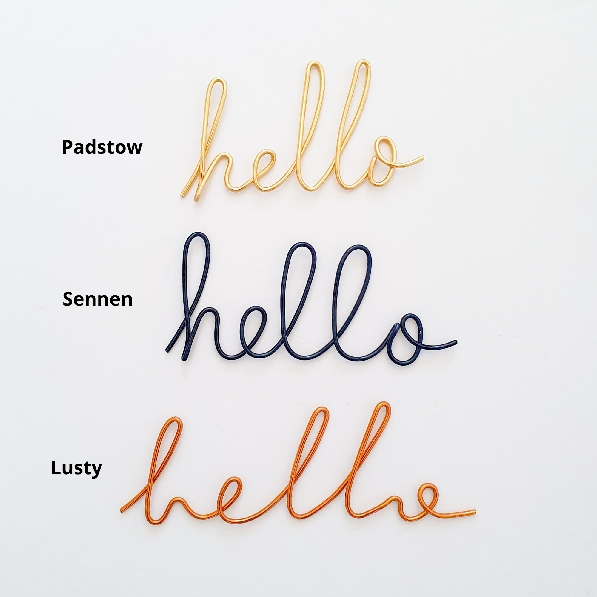 Custom wire word wall art sign in Lusty font design your own Etsy