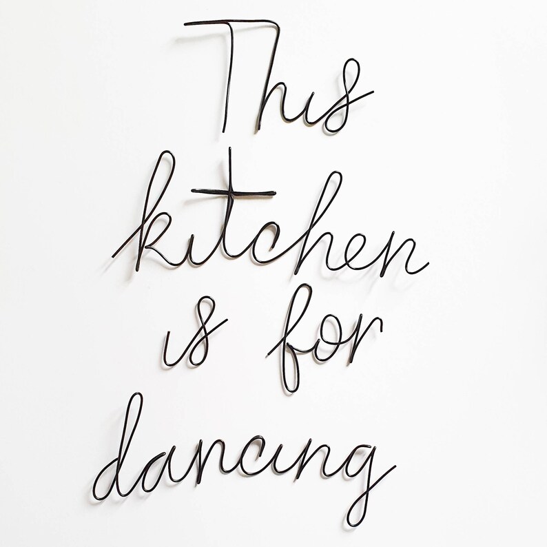 Wire this Kitchen is for Dancing Wall Art Sign for Etsy UK