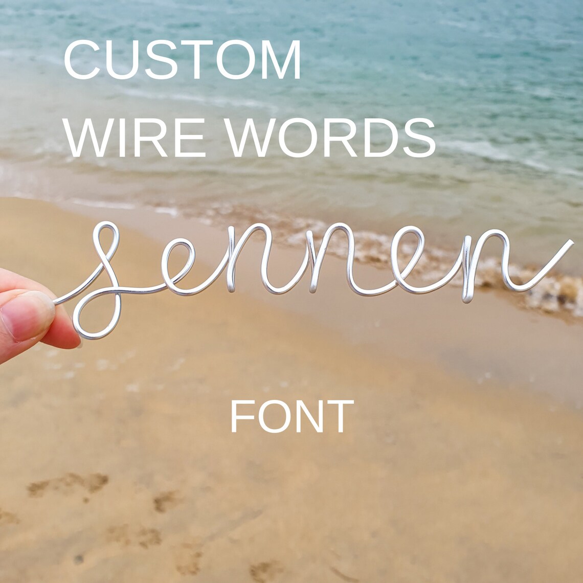 Custom Wire Word Wall Art Sign in Sennen Font Design Your Etsy UK