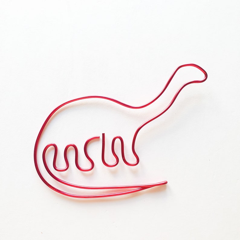 wall art sign for your home decor or as a personalised gift Brontosaurus wire silhouette Dinosaur