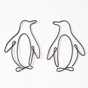 Penguin wire silhouette, wall art sign for your home decor or as a personalised gift image 7