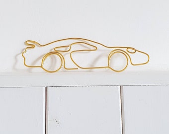 Sports car wire decoration, fast sports car wall art sign