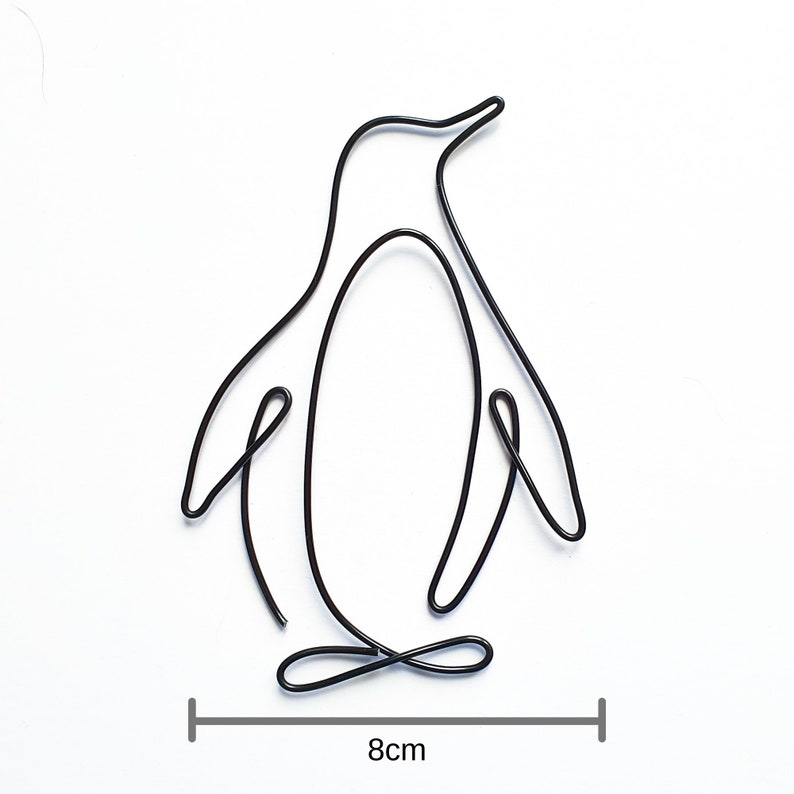 Penguin wire silhouette, wall art sign for your home decor or as a personalised gift image 5