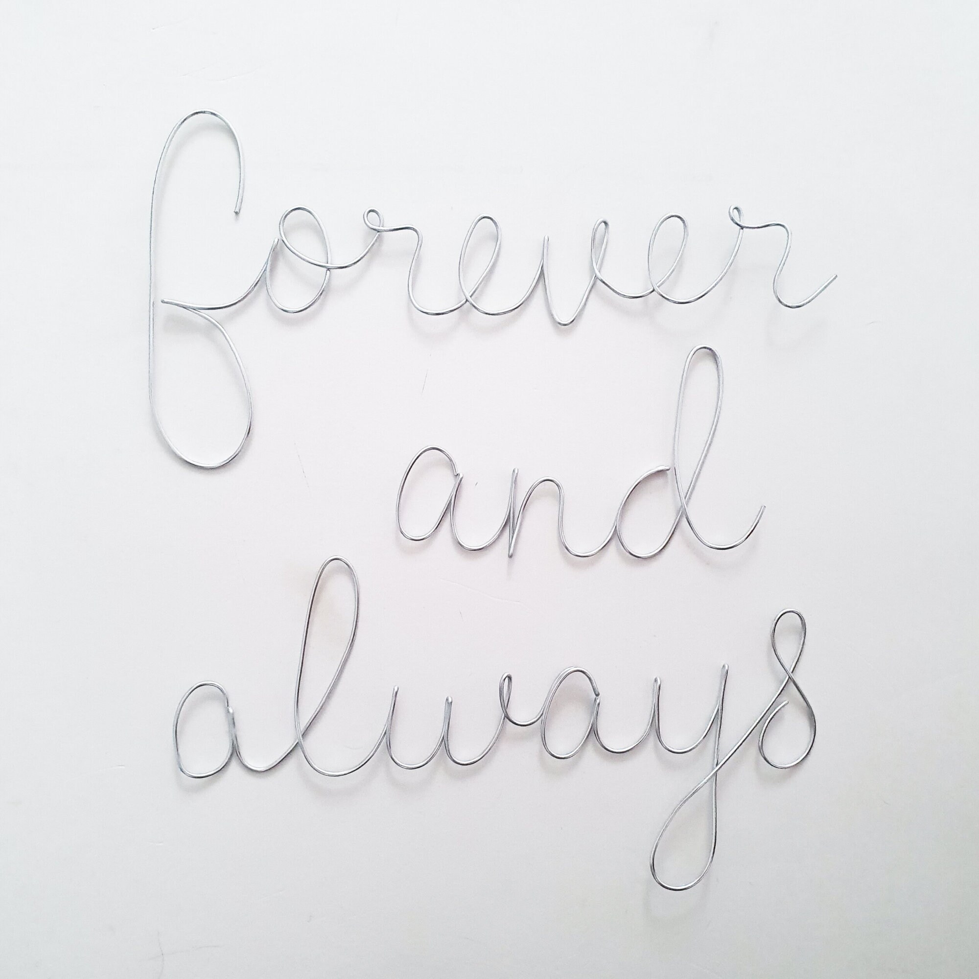 Custom Wire Word Wall Art Sign in Sennen Font Design Your Etsy UK