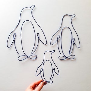 Penguin wire silhouette, wall art sign for your home decor or as a personalised gift image 6