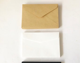 Paper Envelopes A6 White envelopes, Kraft Envelopes, black envelopes, Ivory Envelopes fit A6 wedding templates invitations