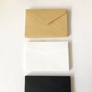Paper Envelopes A6 White envelopes, Kraft Envelopes, black envelopes, Ivory Envelopes fit A6 wedding templates invitations
