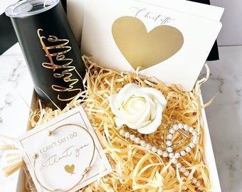 BLACK GOLD Bridesmaid Proposal Box Set Personalized Gift | Personalised Gift box set| Bridal Party box |Will you be my bridesmaid