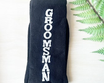 Groomsman Socks, Best Man Socks, Groomsman proposal gift, proposal socks, wedding socks, bridal party socks, Groom socks