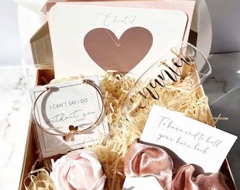ROSE GOLD Bridesmaid Proposal Box Set Personalized Gift | Personalised Gift box set| Bridal Party box |Will you be my bridesmaid