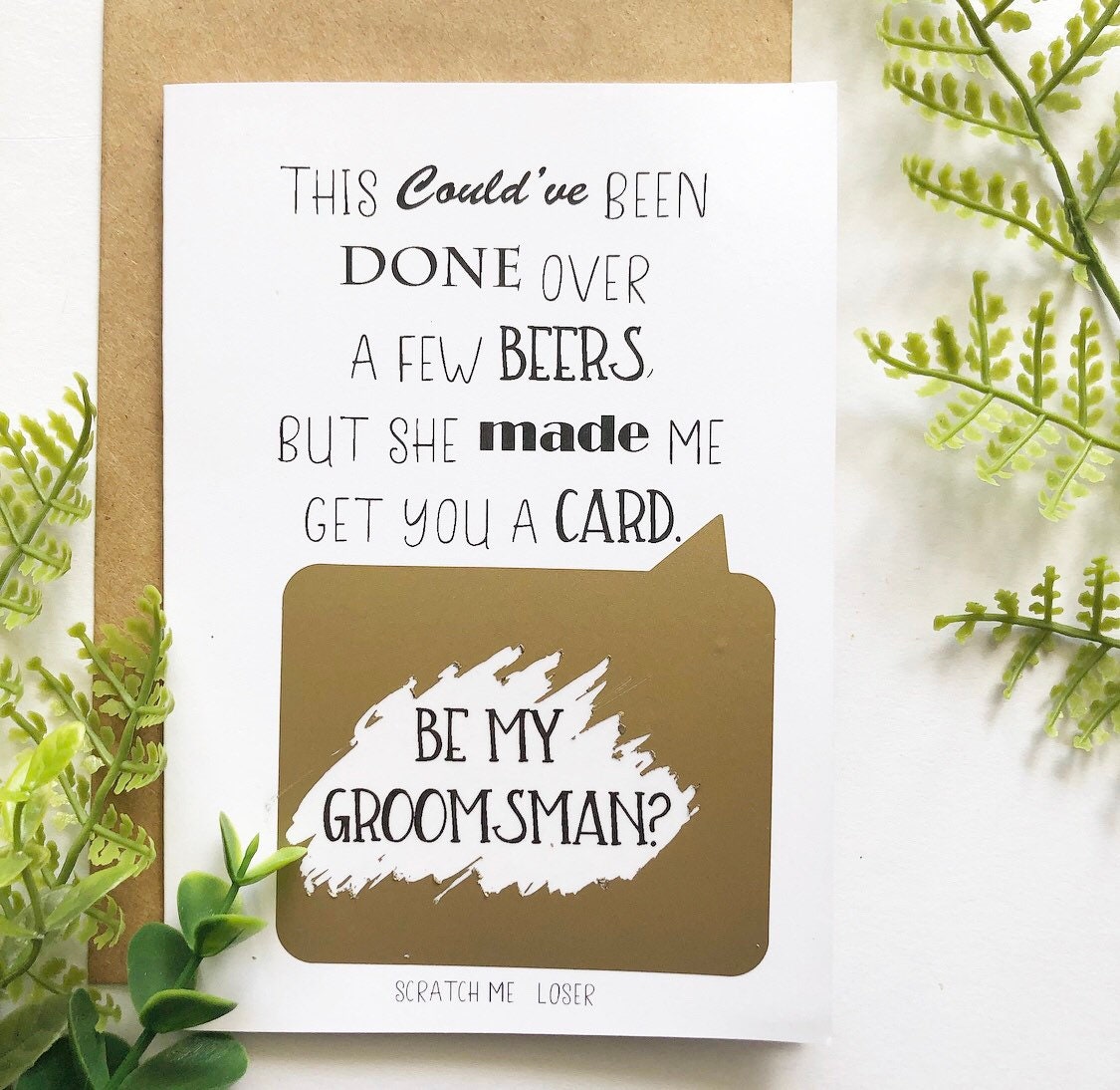 Will you be my Groomsman Best man Proposal Wedding Scratch Off Card, …