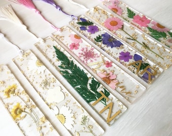 Personalised resin bookmarks, floral bookmarks, handmade bookmarks, resin bookmarks, personalised gifts, christmas birthday gifts