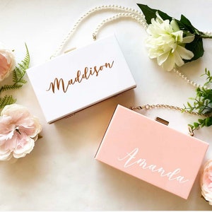 Personalised Acrylic Clutch, Mrs. Purse, Custom Mrs. Clutch, Acrylic Purse, Acrylic Clutch, Bridal Clutch, Box Clutch, Custom Bride Clutch,