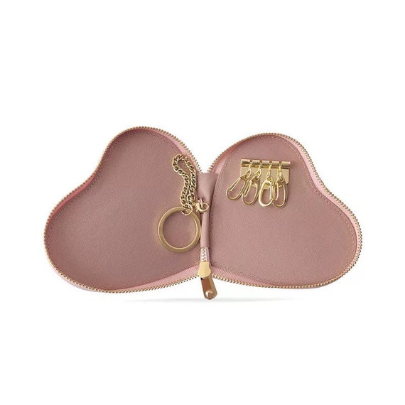 Fashion Women Heart-shaped Wallet Leather Short Coin Purse Tassels  Multi-Slot Card Holder for Ladies' Birthday Gift, Pink - Walmart.com