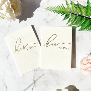 Gold foil His Vows and Her Vows Booklets | Set of Two Vows Booklet | Wedding Vow Keepsake, Wedding Vow booklet, Wedding Vows