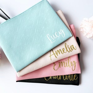 PERSONALISED wristlet pouch, clutch bag, gift for her, coin wallet, birthday gift, bridesmaid maid of honour proposal