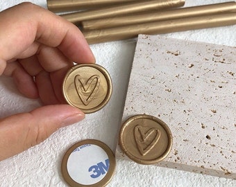 bookbinding supplies sydney Self Adhesive Love Heart Wax Seals, Envelope Seals, Wedding Wax Seals, Handmade Wax Seals, custom wedding sticker for envelope