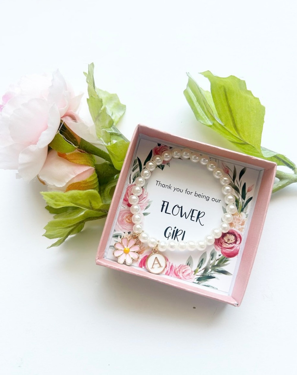 Flower Girl Bracelet, Children'S Jewelry, Flower Girl Proposal Gift, Flower Bracelet, Christmas Gift