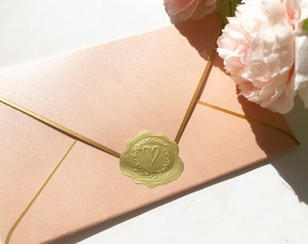 50x goudfolie envelopsticker, envelopzegels, liefdeshartzegelstickers, foliestickers, envelopstickerzegels, gouden sticker