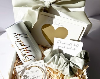 SAGE GOLD Bridesmaid Proposal Box Set Personalized Gift | Personalised Gift box set| Bridal Party box |Will you be my bridesmaid