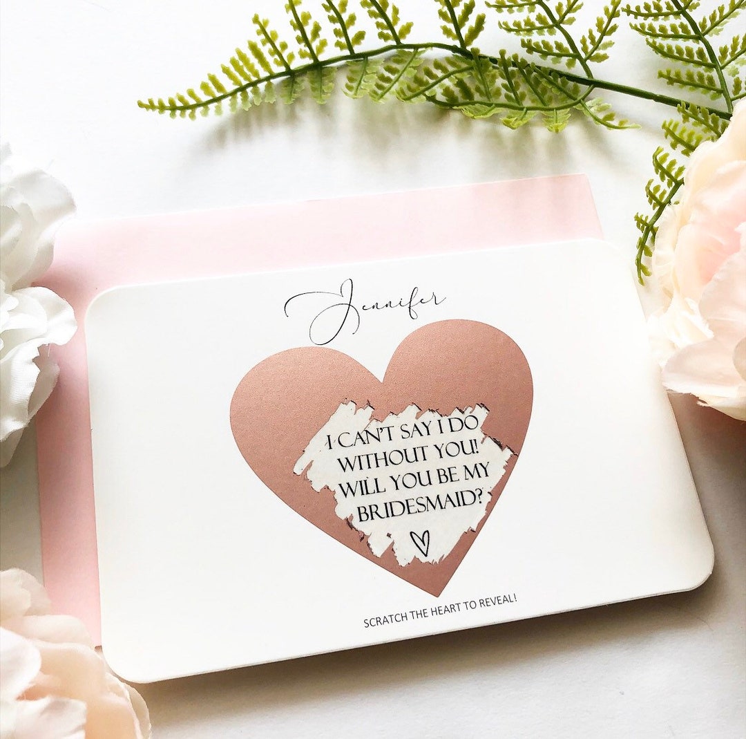 Personalised Will You Be My Bridesmaid Proposal Scratch off Card ...