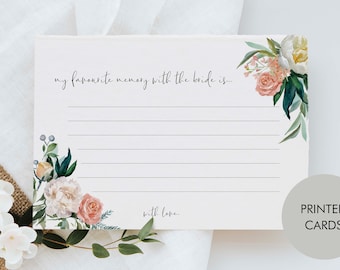 EXW Bridal Shower Advice Cards - Minimalist Green Party Game (30pcs) - View #9