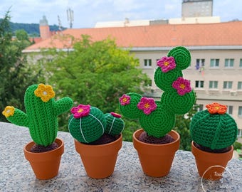 Crochet Cactus in Clay Pot part B: Handmade Home Plant Decor