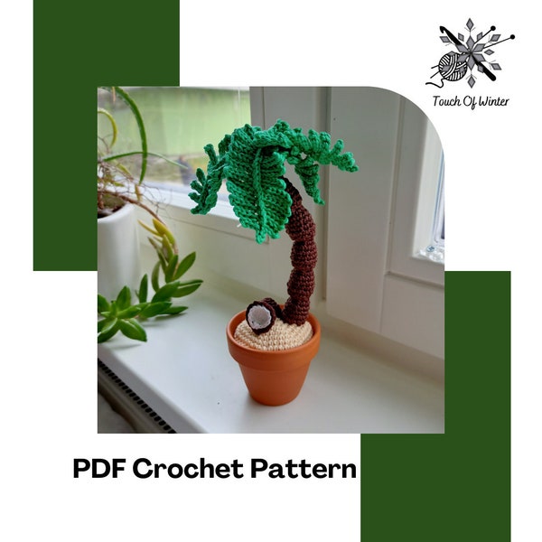 Palm Tree DIY Crochet PATTERN (digital download)