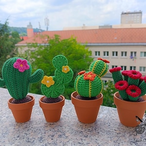 Crochet Cactus In A Clay Pot - part C | Handmade Faux Plant | Amigurumi Succulent Home Décor Gift